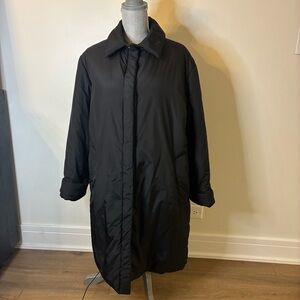 Ramosport women’s Black puffer coat with snaps closure , large